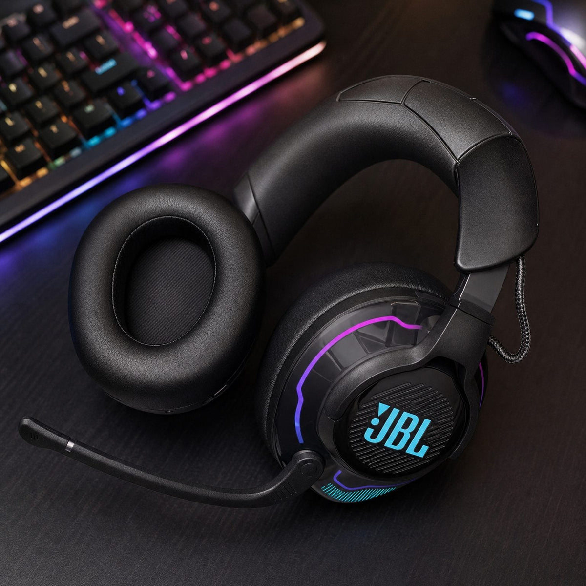 Replacement ear pads for JBL Quantum 910 Series, in use