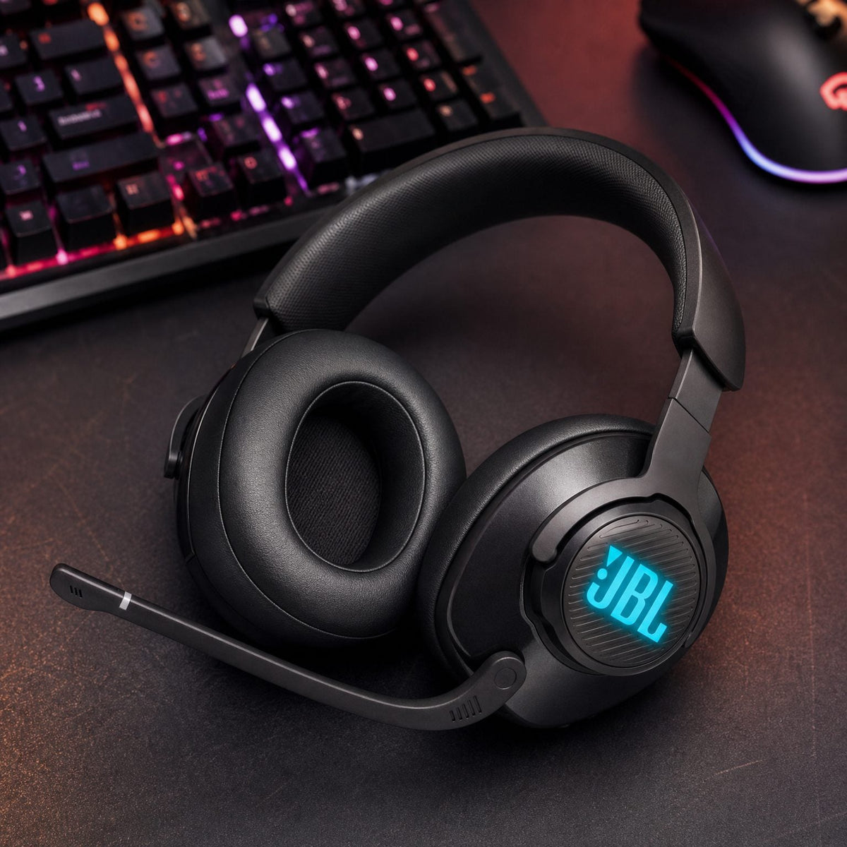 Replacement ear pads for JBL Quantum 400, in use
