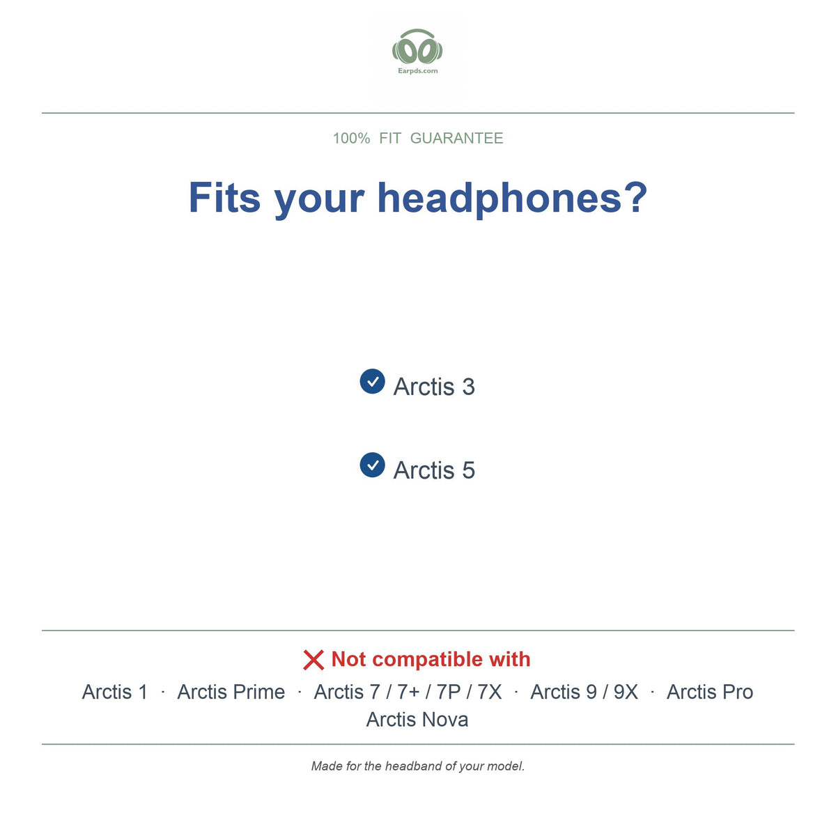 Headband for SteelSeries Arctis 3 / Arctis 5, compatible models