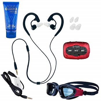 Swimbuds Fit Waterproof Headphones and 8 GB SYRYN