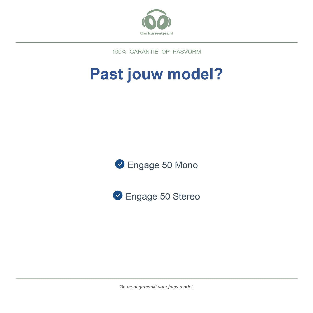 Oorkussens voor Jabra Engage 50 1e gen (Mono & Stereo) – niet voor Engage 50 II — Compatible models