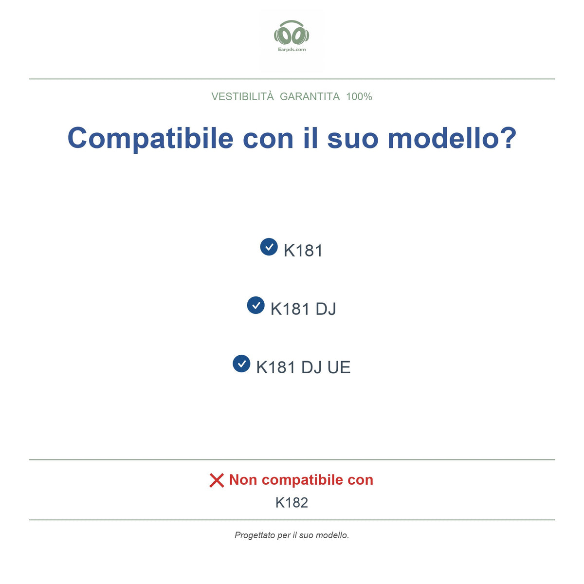 Cuscinetti per AKG K181 / K181 DJ / K181 DJ UE, non per le K182