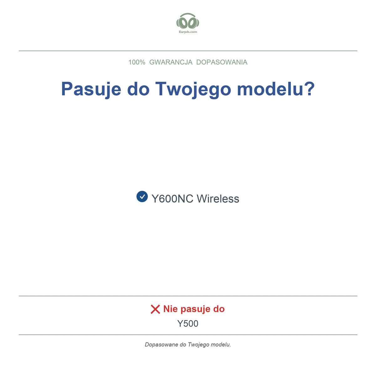 Gąbki do słuchawek AKG Y600NC Wireless, kompatybilne modele