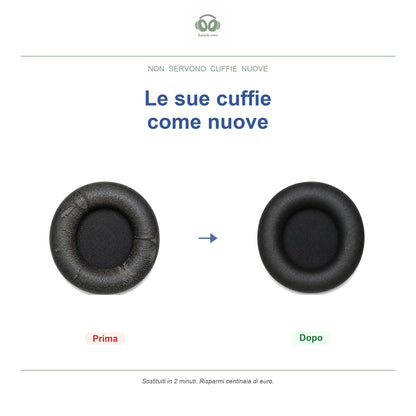 Cuscinetti per AKG Y600NC Wireless, prima e dopo