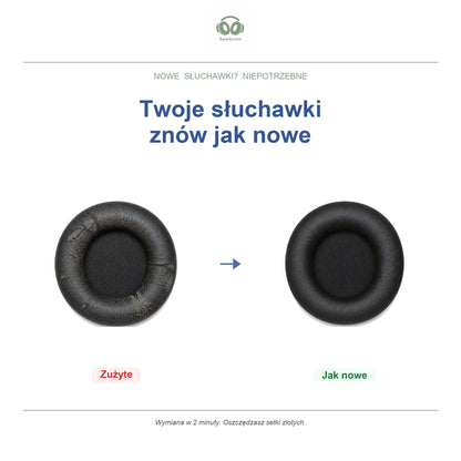 Gąbki do słuchawek AKG Y600NC Wireless, przed i po