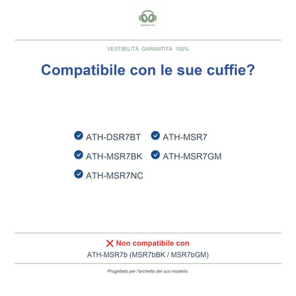 Archetto per Audio-Technica ATH-MSR7, modelli compatibili