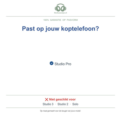 Kopfband für Beats Studio Pro – Ersatz-Kopfhörer-Kopfband (Ober- und Unterseite), passend für Studio Pro – nicht für Studio 3, Studio 2 oder Solo – kompatible Modelle