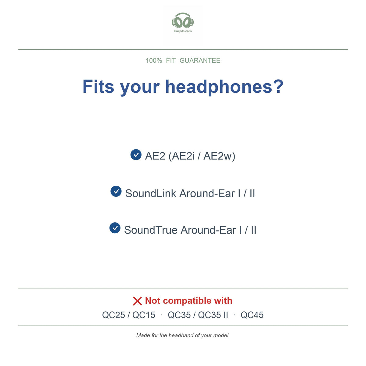 Headband for Bose AE2, compatible models