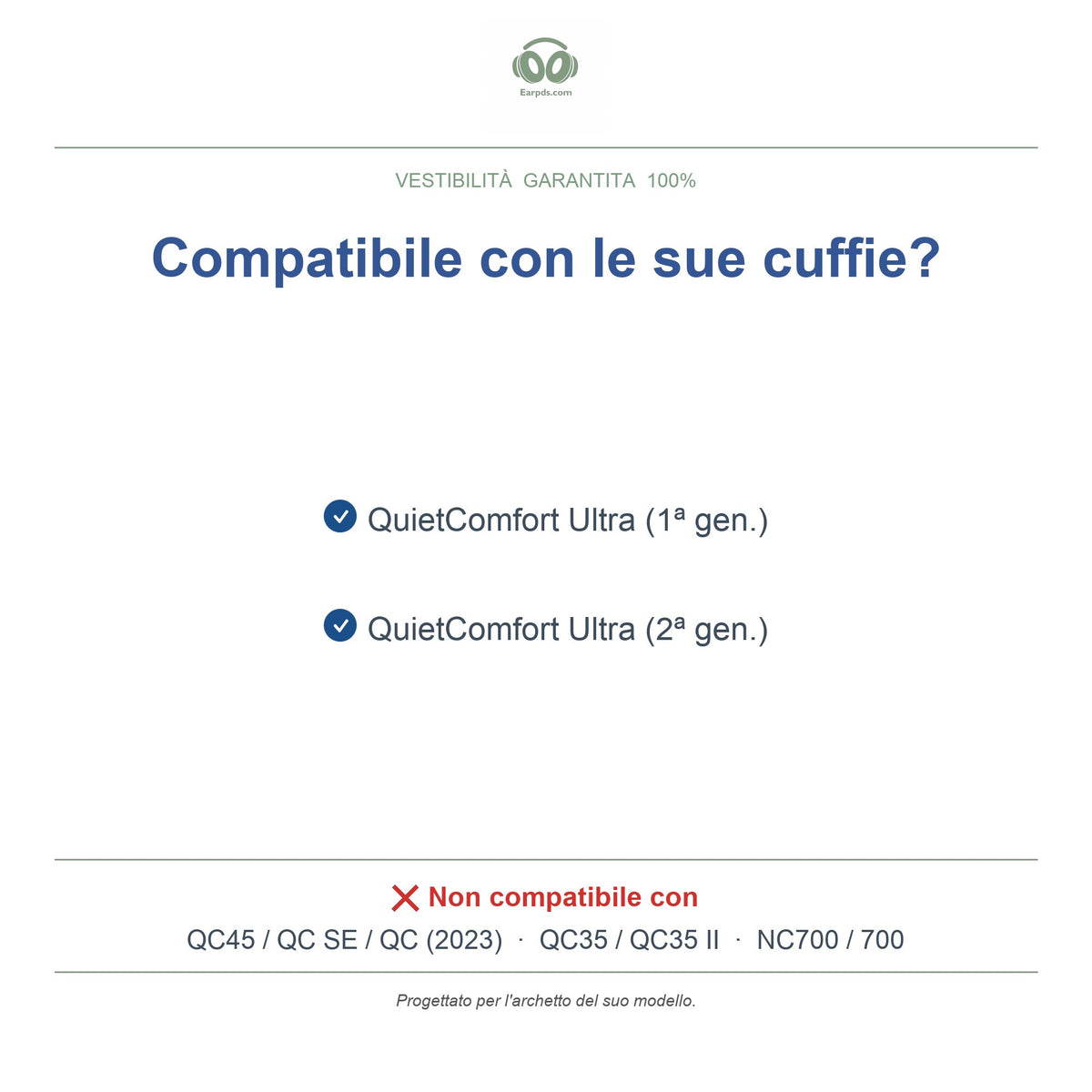 Archetto per Bose QC Ultra, modelli compatibili