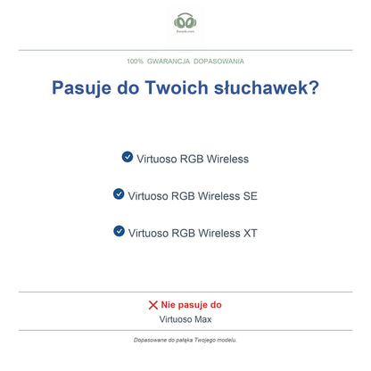 Pałąk do słuchawek Corsair Virtuoso RGB Wireless, kompatybilne modele