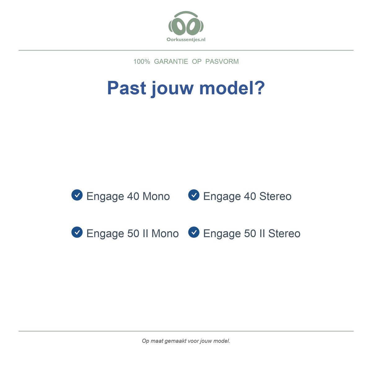 Oorkussens voor Jabra Engage 50 II (2e gen) & Engage 40 – niet voor Engage 50 1e gen — Compatible models