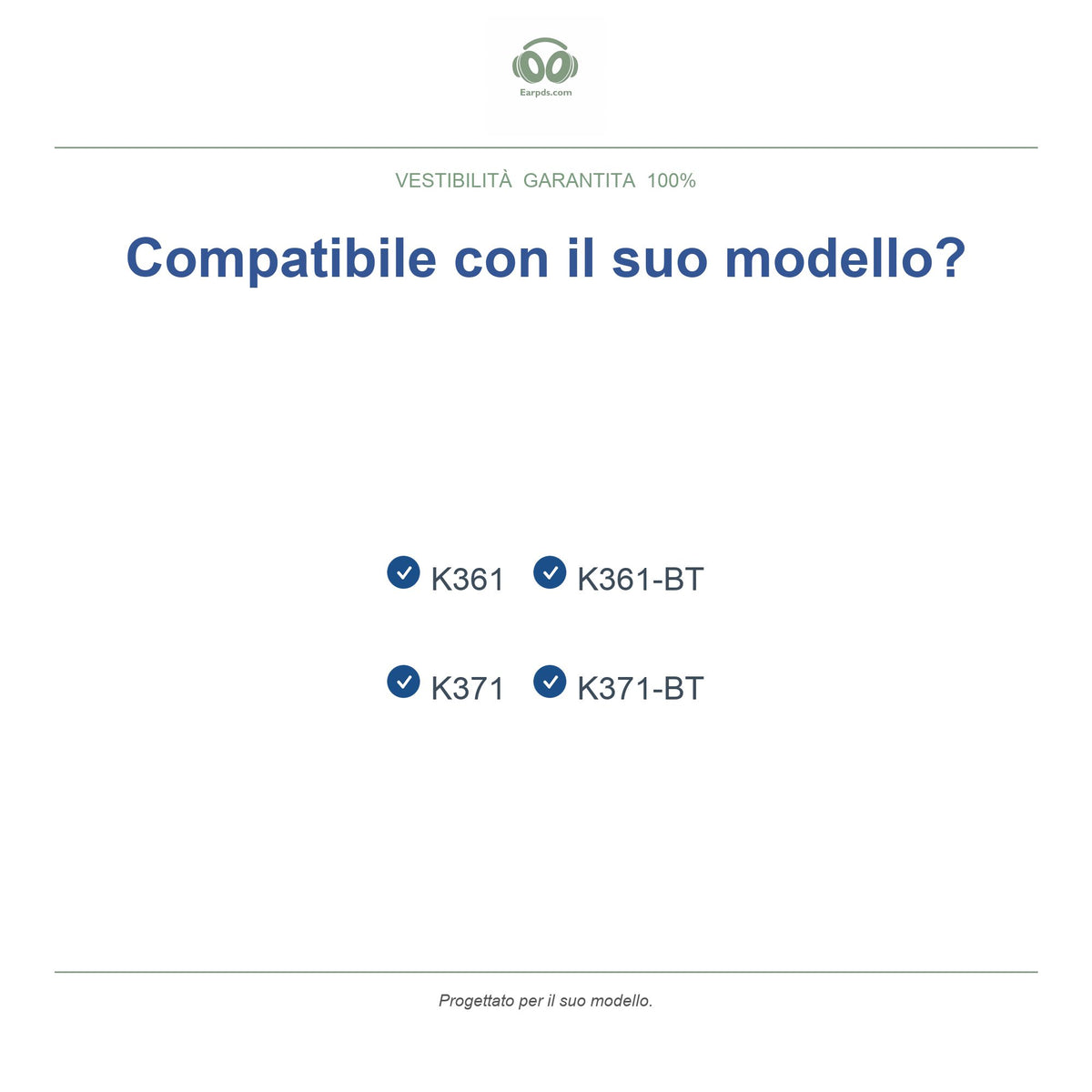 Cuscinetti di ricambio per AKG serie K361 / K371, modelli compatibili