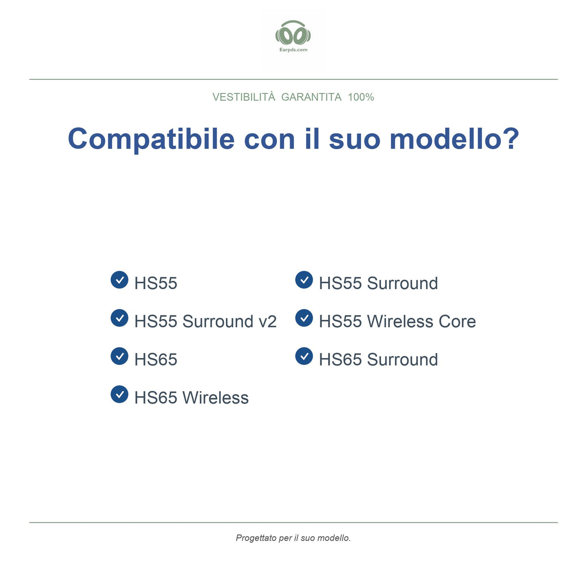 Cuscinetti di ricambio per serie Corsair HS55 / HS65, modelli compatibili