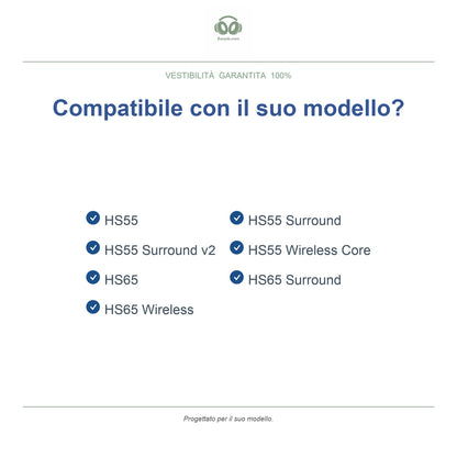 Cuscinetti di ricambio per serie Corsair HS55 / HS65, modelli compatibili
