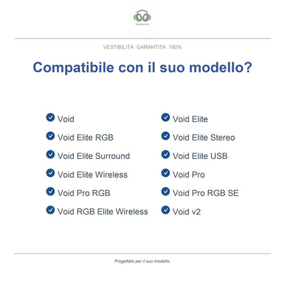 Cuscinetti di ricambio per Corsair serie Void / Void Pro, modelli compatibili