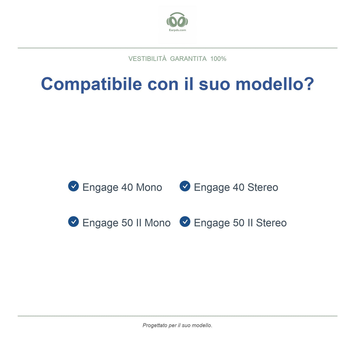Cuscinetti per Jabra Engage 50 II & 40, non per Engage 50 1ª gen