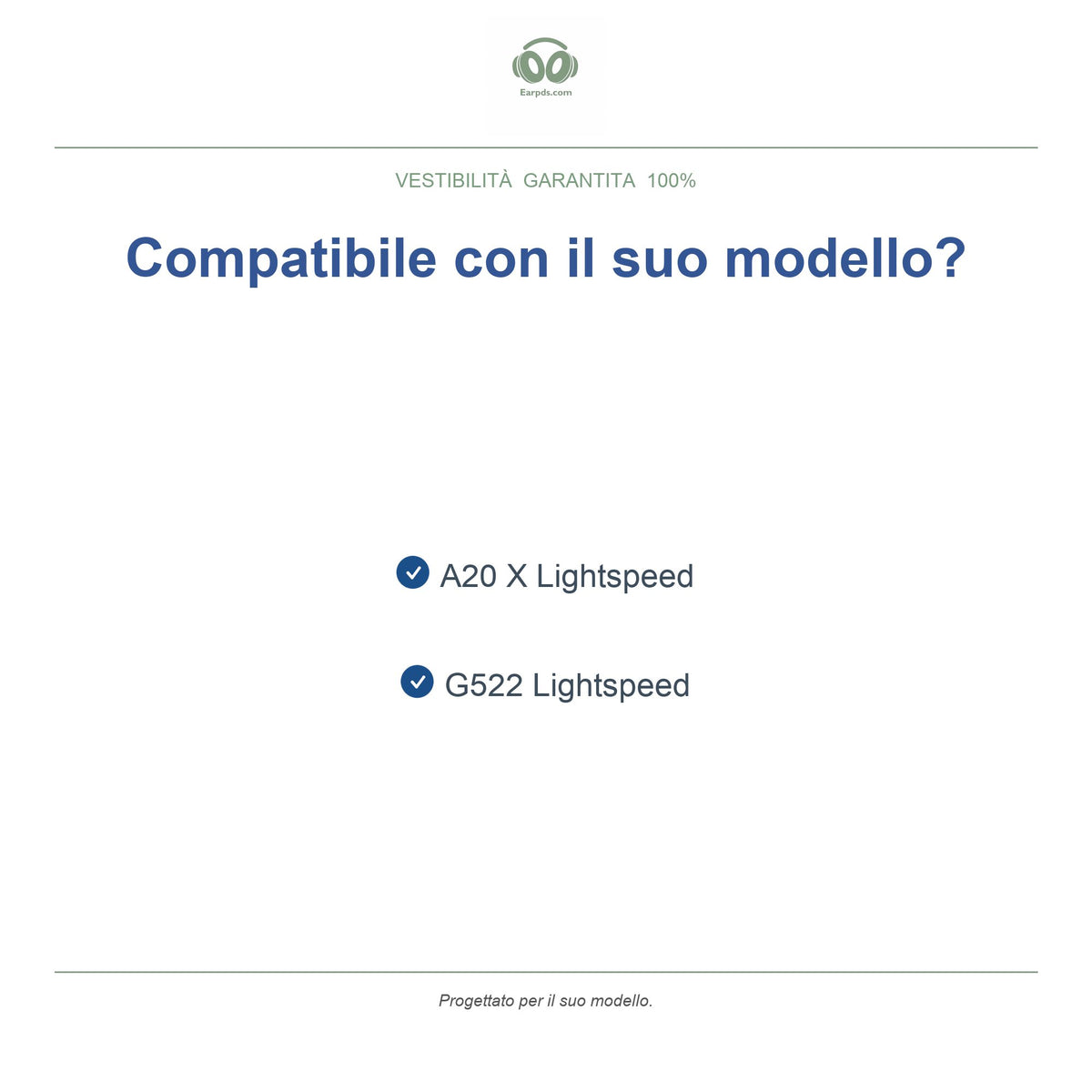 Cuscinetti di ricambio per Logitech G522 / A20 X, modelli compatibili