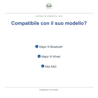 Cuscinetti di ricambio per Marshall Major III / Mid ANC, modelli compatibili