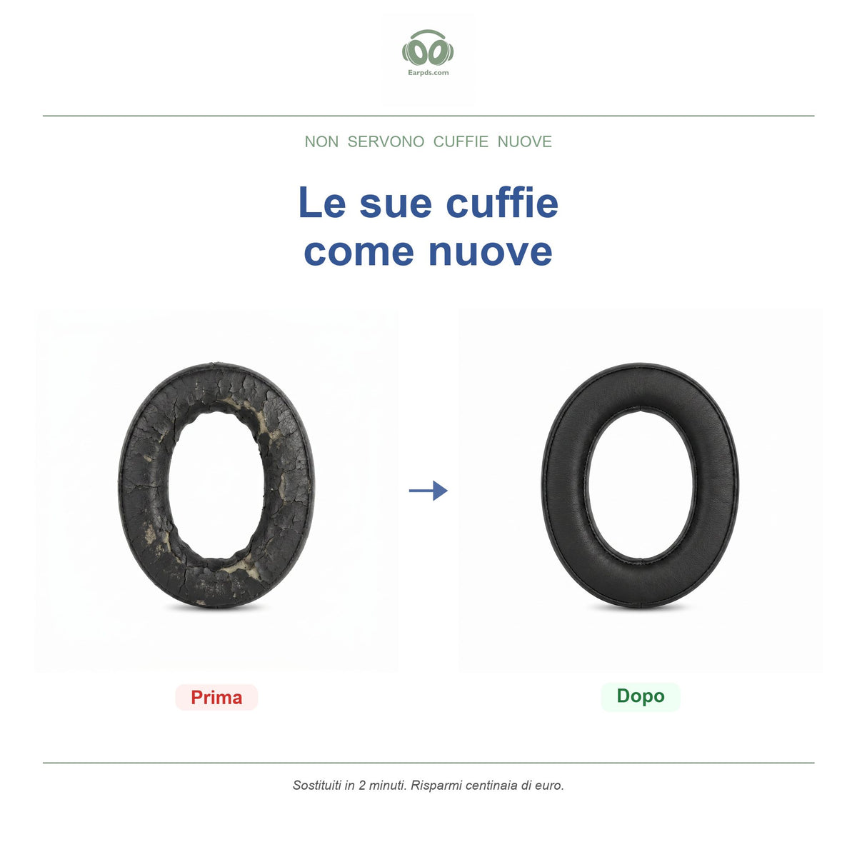 Cuscinetti per Corsair serie HS50 / HS70