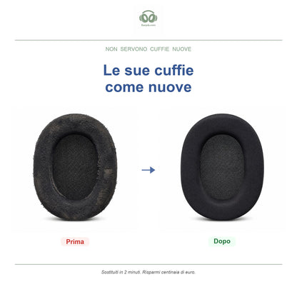 Cuscinetti di ricambio per serie Corsair HS55 / HS65, prima e dopo