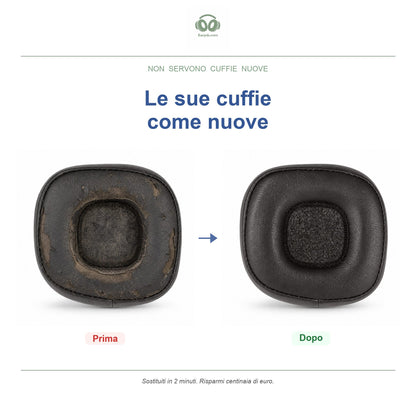 Cuscinetti di ricambio per Marshall Major IV, prima e dopo