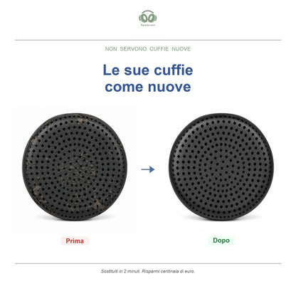 Cuscinetti di ricambio per Skullcandy serie Grind, prima e dopo