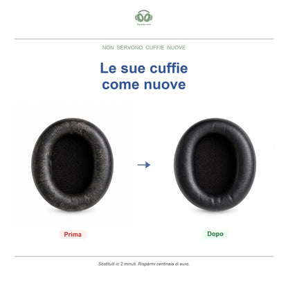Cuscinetti di ricambio per Soundcore Space One, prima e dopo