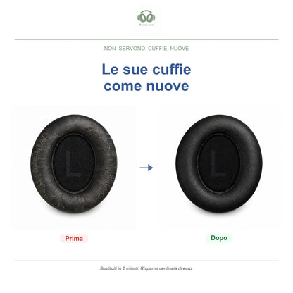 Cuscinetti di ricambio per Soundcore Space Q45, prima e dopo