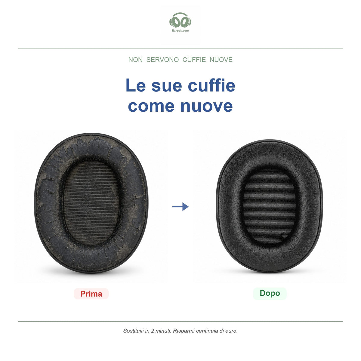 Cuscinetti di ricambio per SteelSeries serie Arctis, prima e dopo