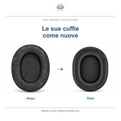 Cuscinetti di ricambio per SteelSeries serie Arctis, prima e dopo