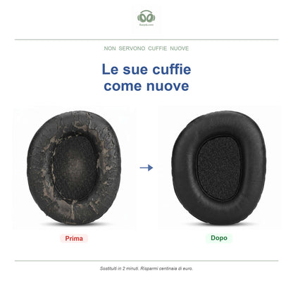 Cuscinetti di ricambio per Turtle Beach Stealth 600 Gen 2, prima e dopo