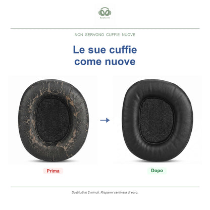 Cuscinetti di ricambio per Turtle Beach Stealth 600 Gen 3, prima e dopo