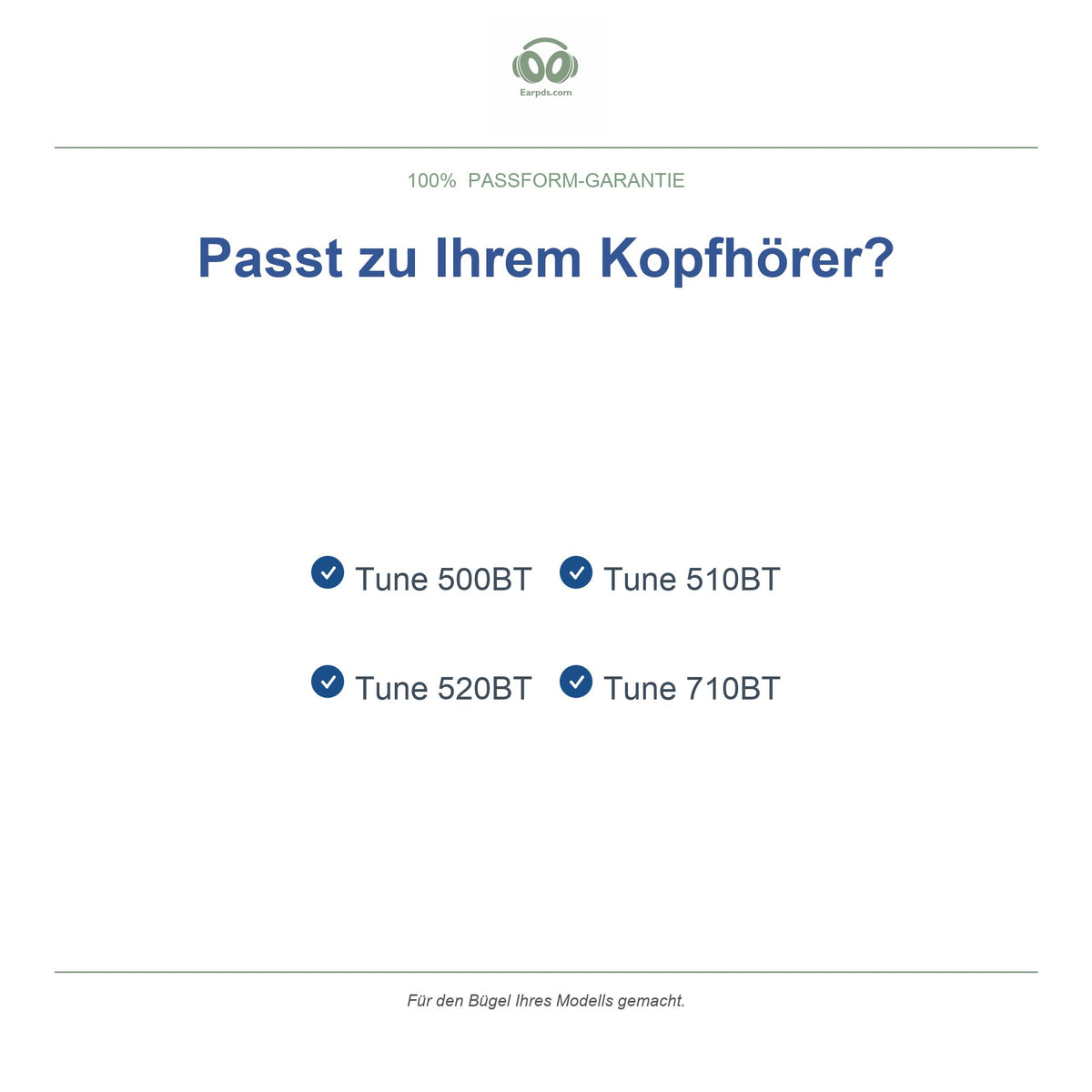 Kopfband für JBL Tune 500BT / 510BT / 520BT / 710BT, kompatible Modelle