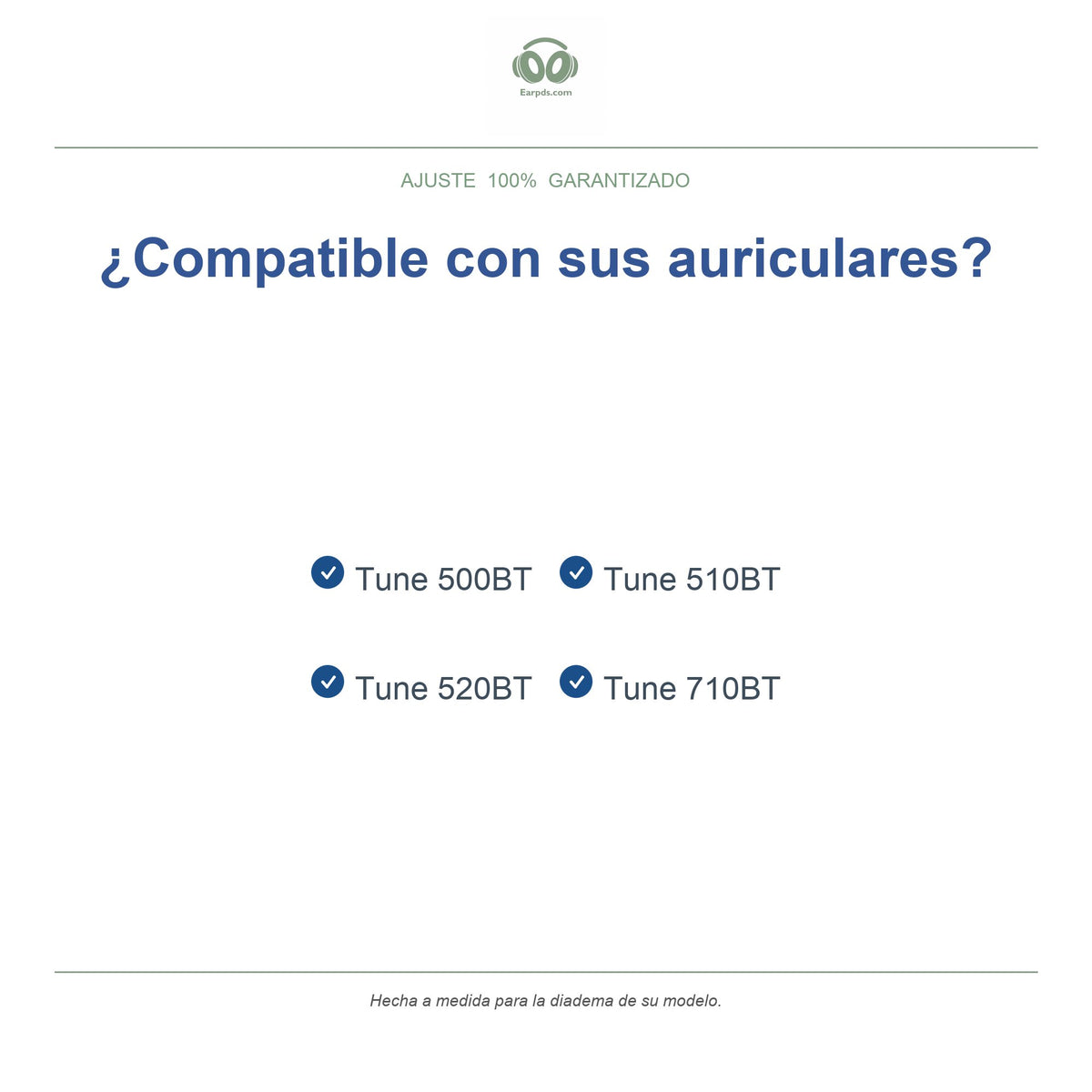 Diadema de repuesto para JBL Tune 500BT / 510BT / 520BT / 710BT, modelos compatibles