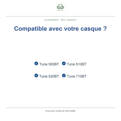 Coussin d'arceau pour JBL Tune 500BT / 510BT / 520BT / 710BT, modèles compatibles