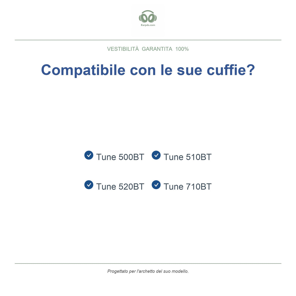 Archetto per JBL Tune 500BT / 510BT / 520BT / 710BT