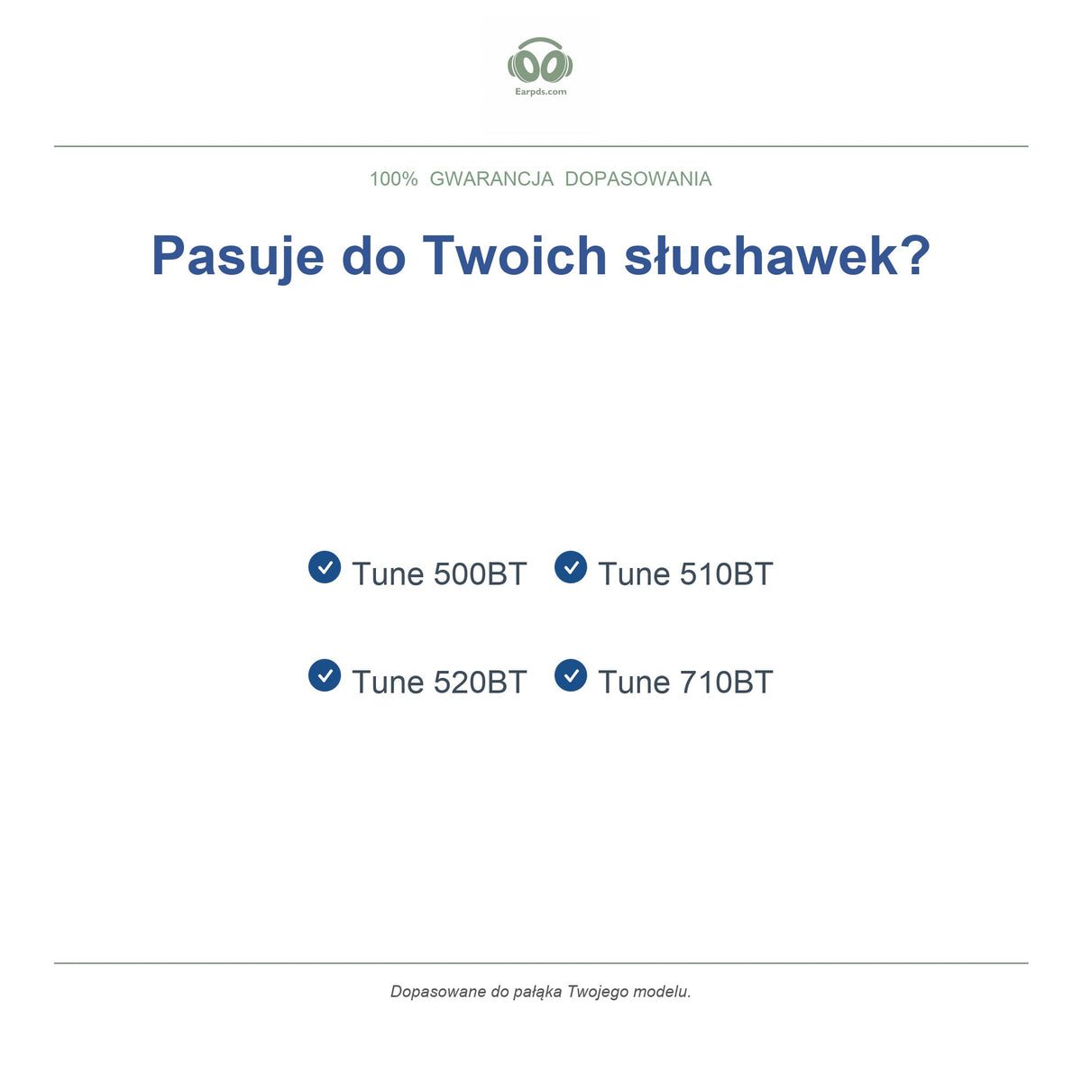 Pałąk do słuchawek JBL Tune 500BT / 510BT / 520BT / 710BT, kompatybilne modele
