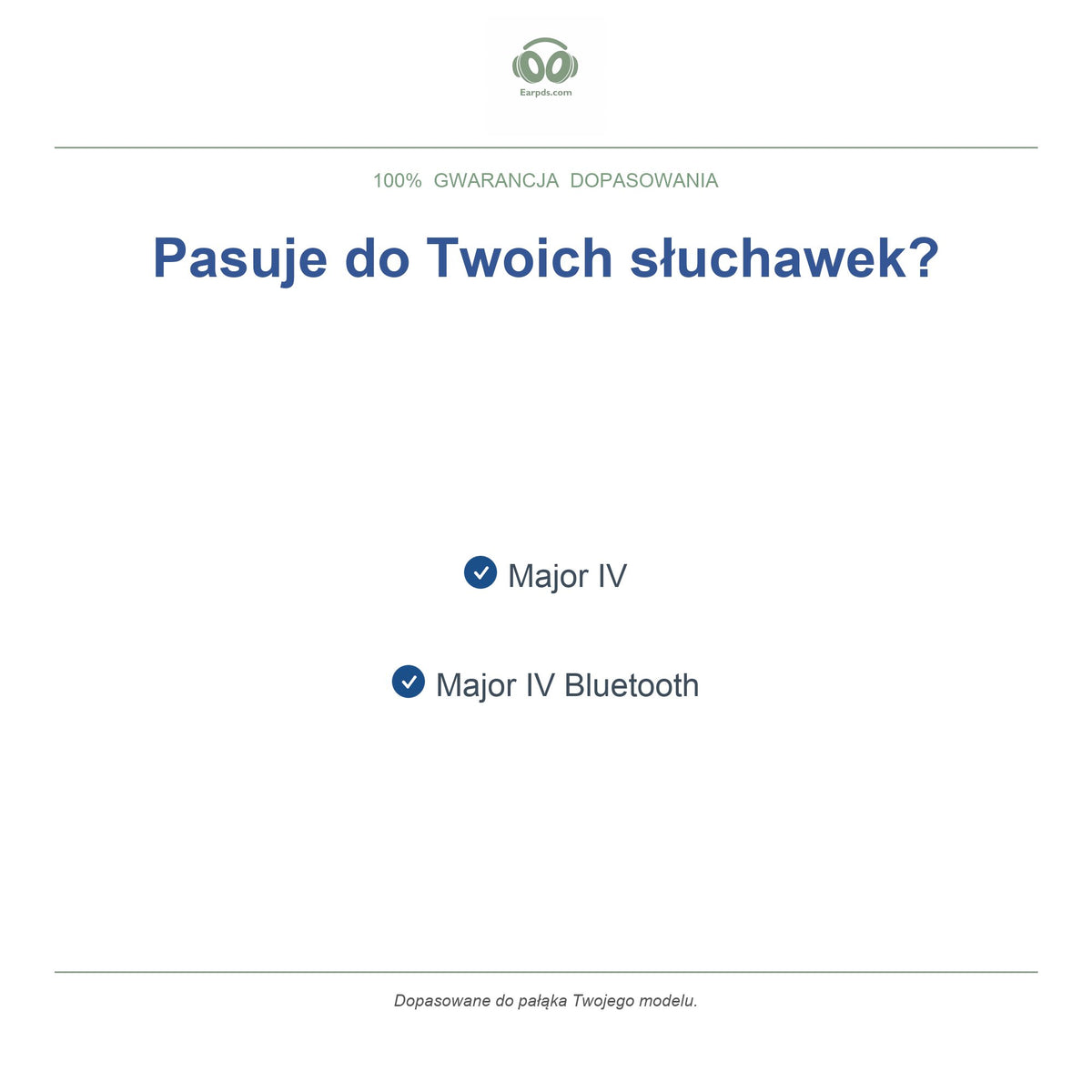Pałąk do słuchawek Marshall Major IV, kompatybilne modele