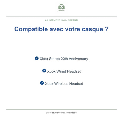 Coussin d'arceau pour Microsoft Xbox Wireless Headset, modèles compatibles