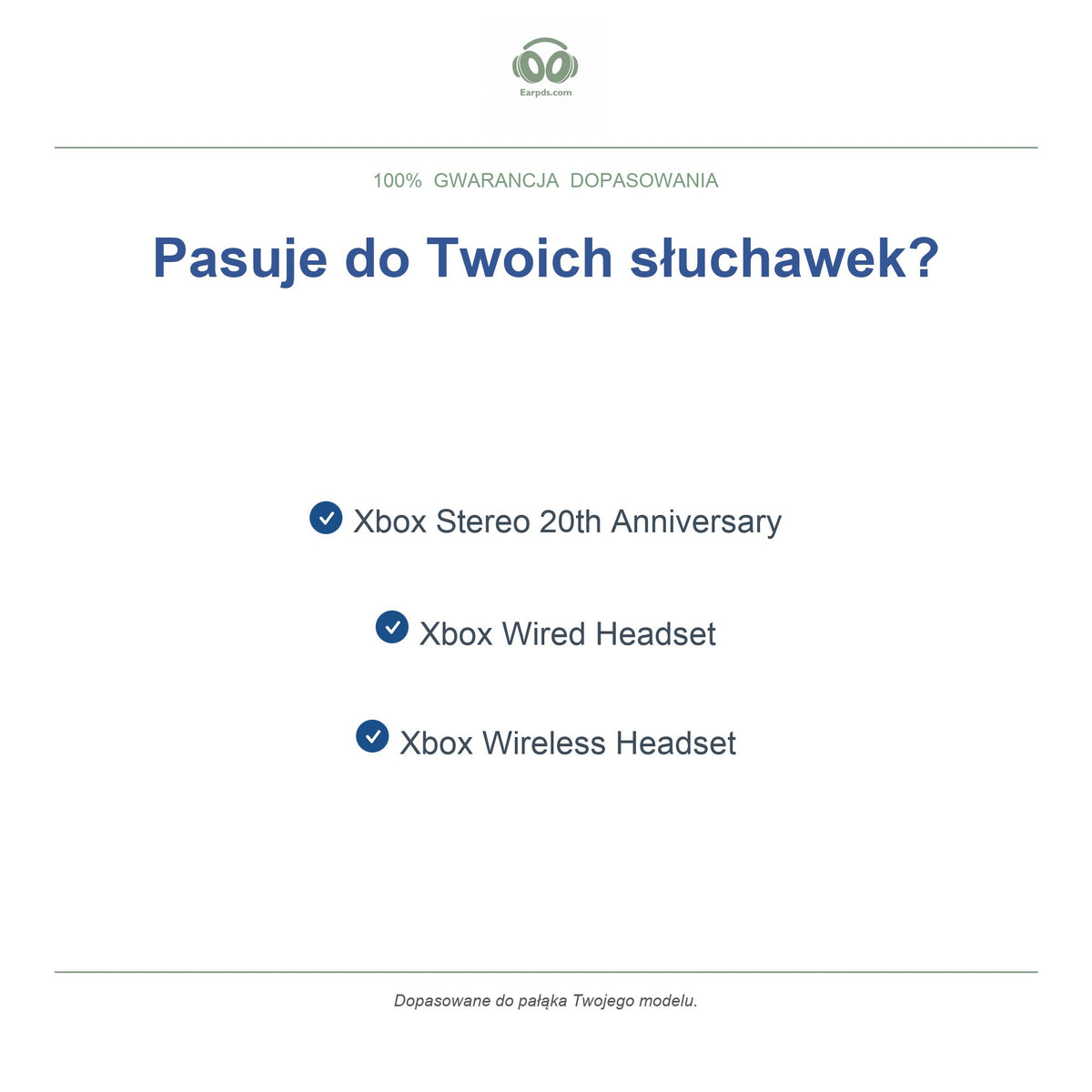 Pałąk do słuchawek Microsoft Xbox Wireless Headset, kompatybilne modele