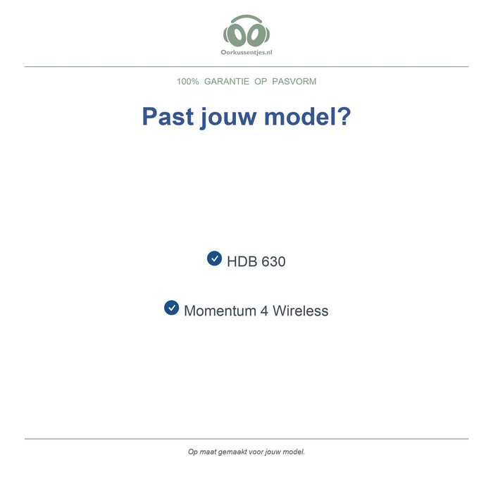 Oorkussens voor Sennheiser Momentum 4 Wireless – Geschikt voor Momentum 4 Wireless, HDB 630 — Compatible models