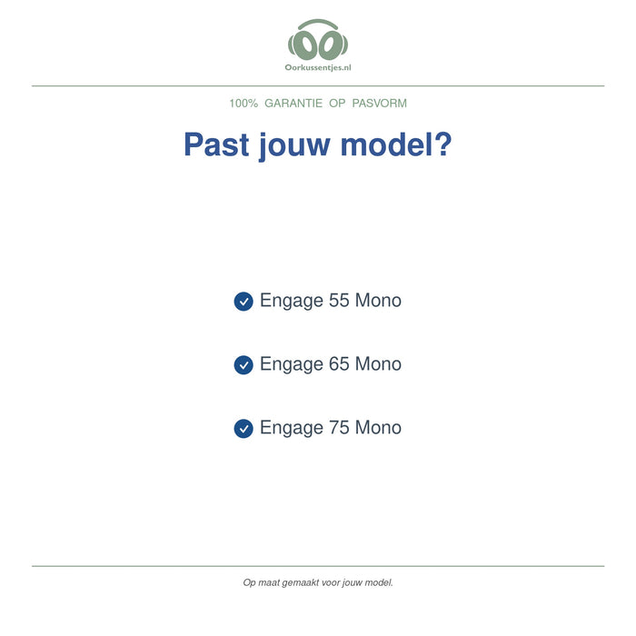 Oorkussens voor Jabra Engage Mono Serie – Geschikt voor Engage 55, 65, 75 Mono — Compatible models