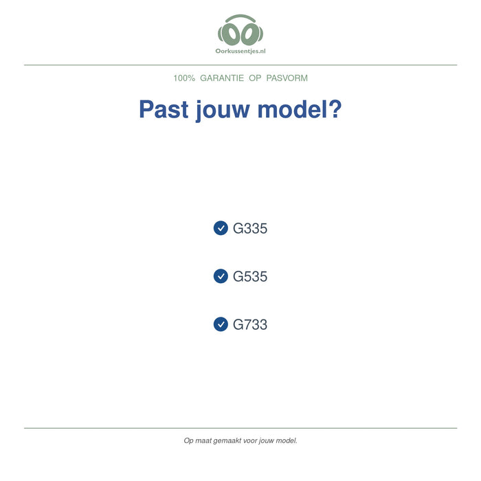 Oorkussens voor Logitech G733 / G535 Serie – Geschikt voor G733, G535, G335 — Compatible models