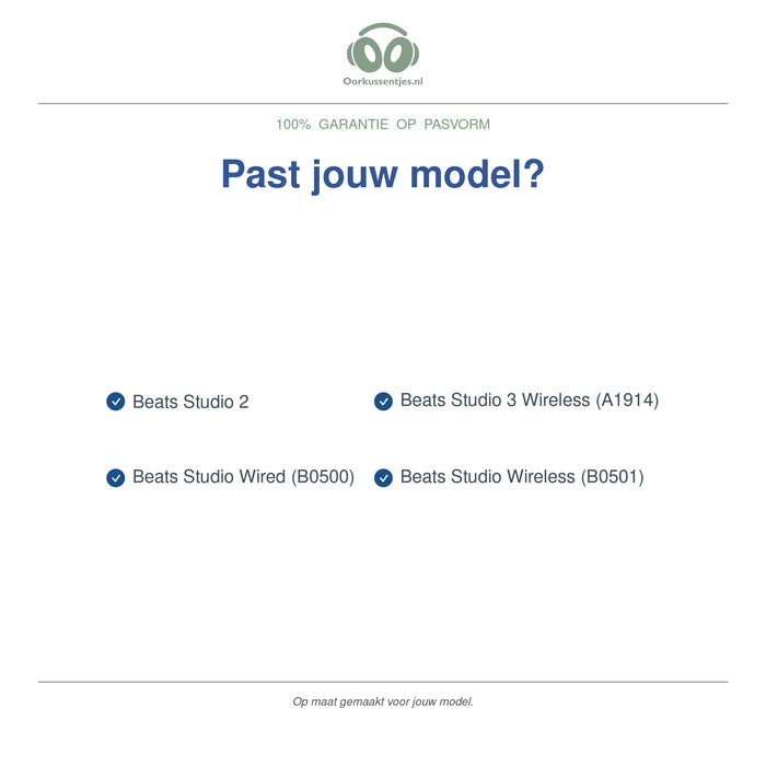 Oorkussens voor Beats Studio 2 / 3 Serie – Geschikt voor Beats Studio 2, Beats Studio 3 Wireless en meer — Compatible models