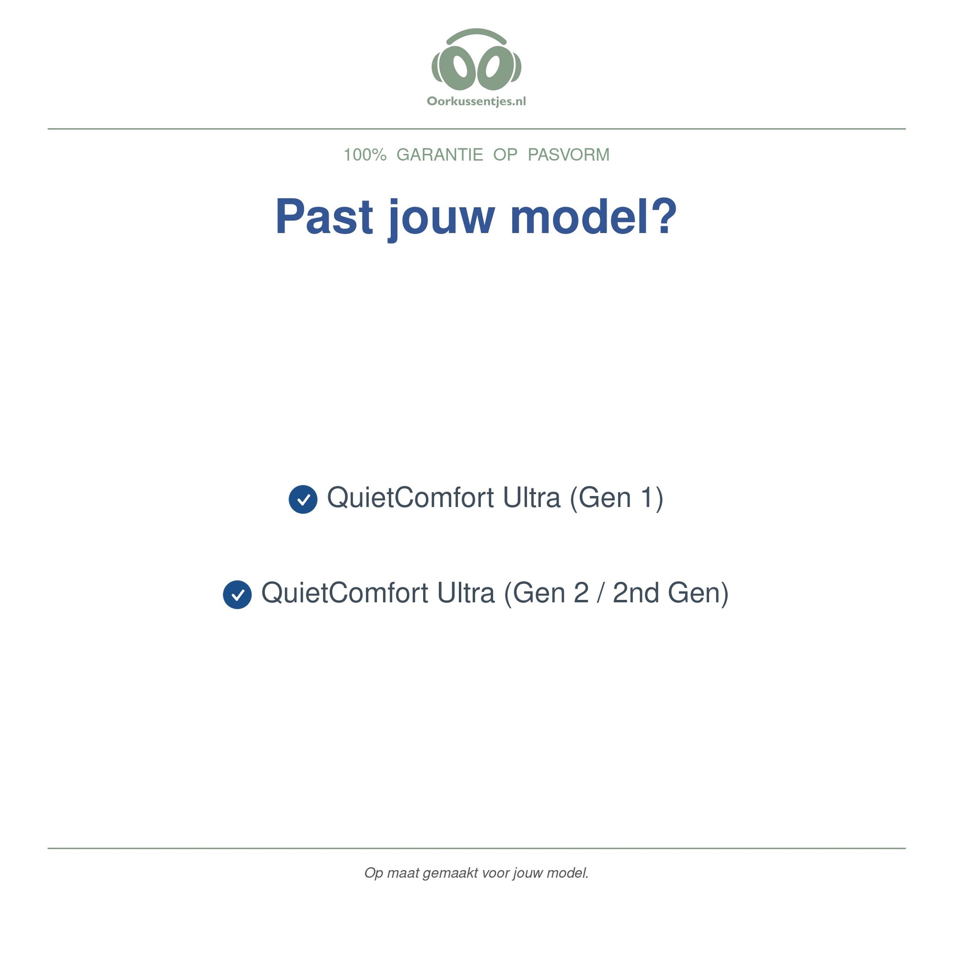 Oorkussens voor Bose QuietComfort Ultra – Geschikt voor QC Ultra Gen 1, QC Ultra Gen 2 — Compatible models