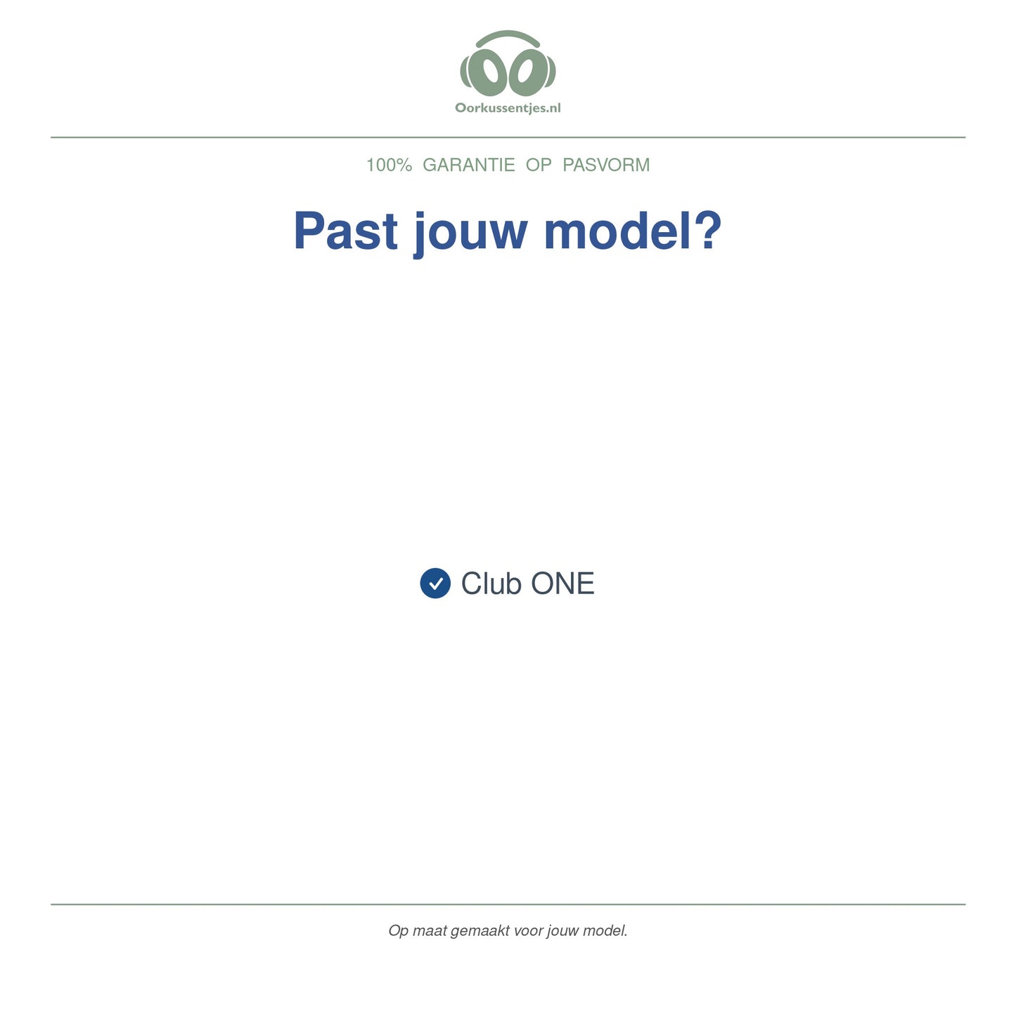 Oorkussens voor JBL Club One – Geschikt voor JBL Club One — Compatible models