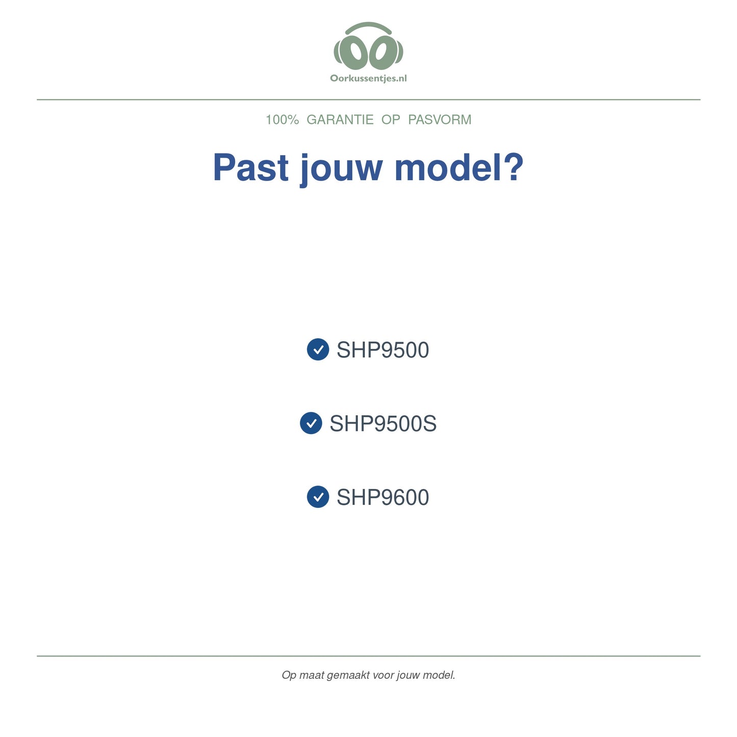 Oorkussens voor Philips SHP9500 / SHP9600 – Geschikt voor SHP9500, SHP9500S, SHP9600 — Compatible models