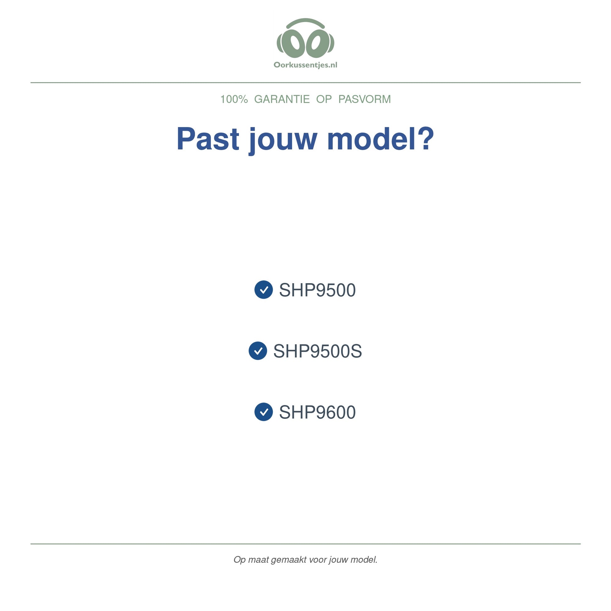 Oorkussens voor Philips SHP9500 / SHP9600 – Geschikt voor SHP9500, SHP9500S, SHP9600 — Compatible models