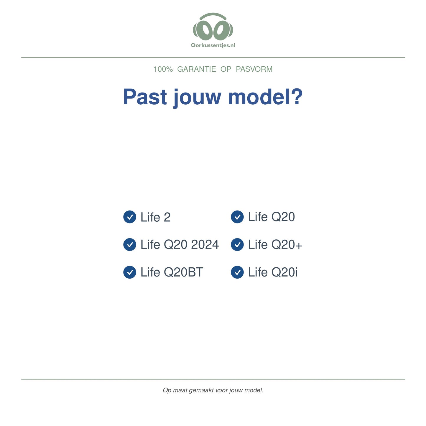 Oorkussens voor Soundcore Life Q20 Serie – Geschikt voor Life Q20, Life Q20+, Life Q20i en meer — Compatible models