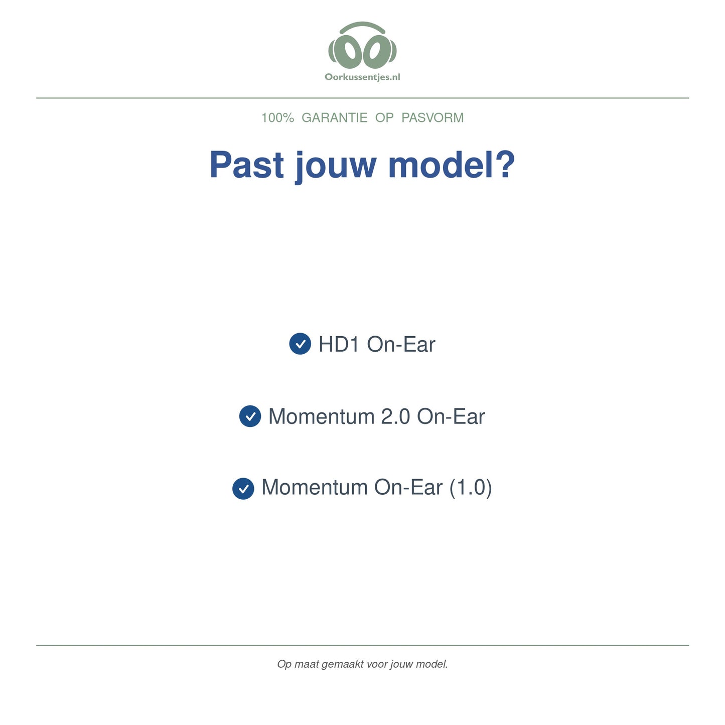 Oorkussens voor Sennheiser Momentum On-Ear – Geschikt voor Momentum On-Ear, Momentum 2.0 On-Ear, HD1 On-Ear — Compatible models